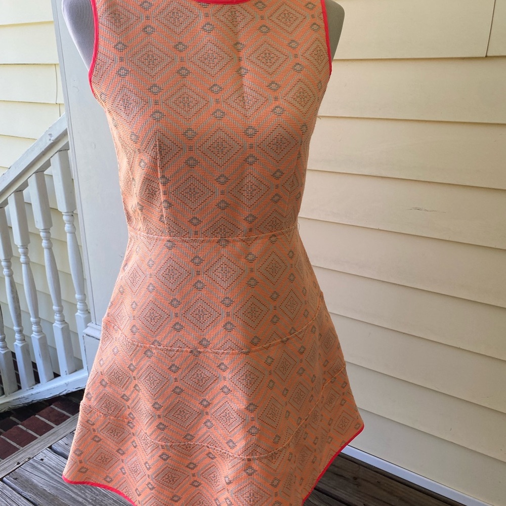 Sail to Sable Neon Orange Peachy Sleeveless A-line Mini Dress